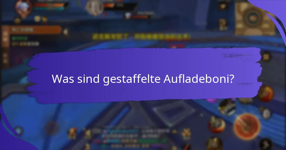 Welche Strategien maximieren gestaffelte Aufladeboni?